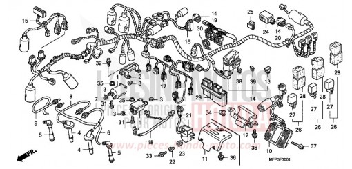 FAISCEAU DES FILS/BOBINE D'ALLUMAGE (CB1300S/CB1300SA) CB1300SA8 de 2008